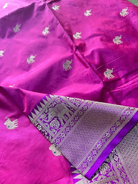 Buy Purple Silk Trendy Saree Online